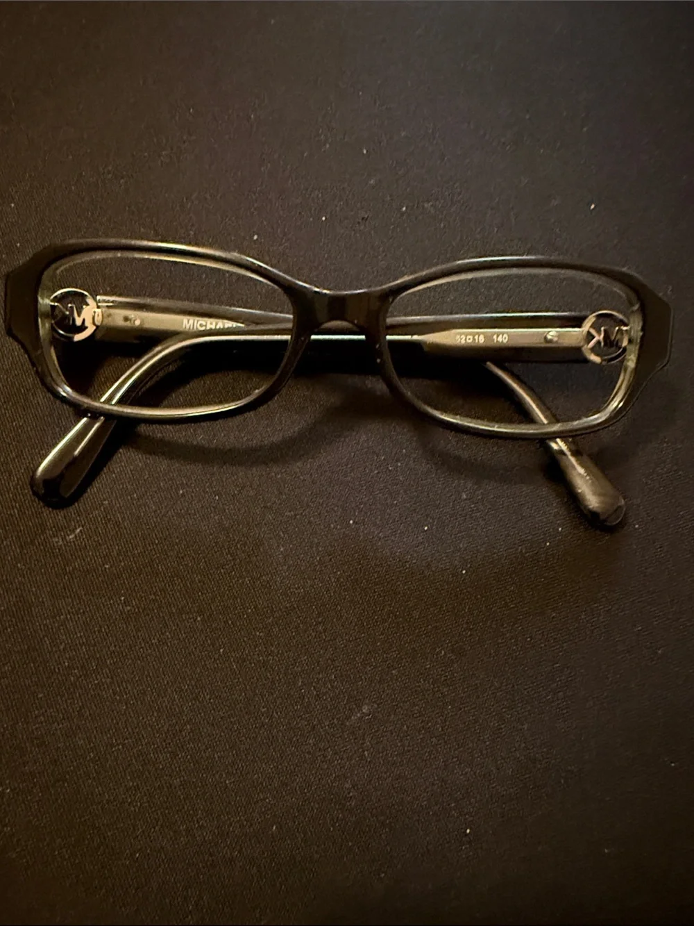 Michael Kors Black and Clear Women's Rectangular Eyeglass Frames